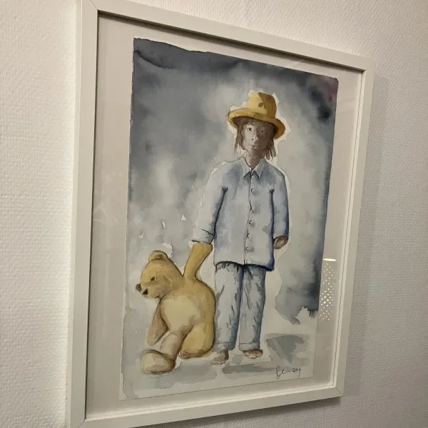 Konstverk i showroom hos O.O.Design i Årjäng
